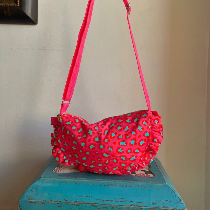 Bolso volante Lola print rosa