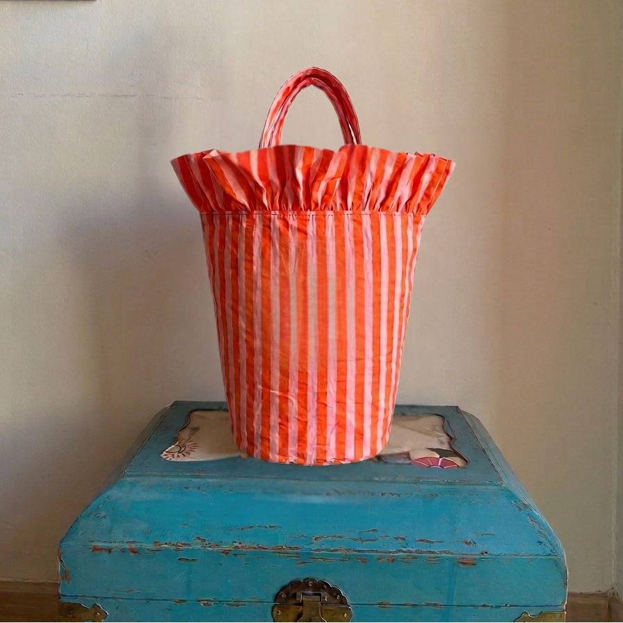 Bolso sunset hat rayas naranja