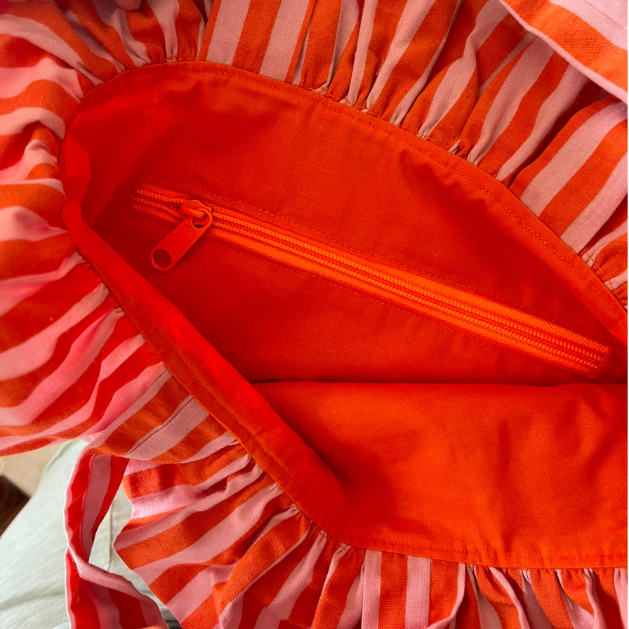 Bolso sunset hat rayas naranja
