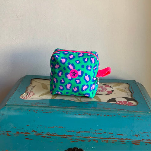 Neceser mini print verde