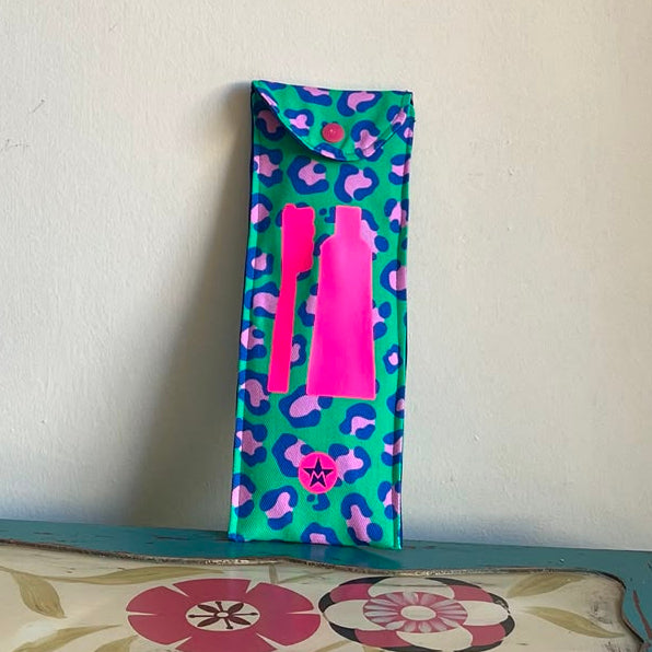 Funda de cepillo de dientes print verde