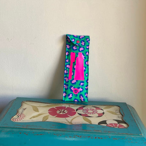 Funda de cepillo de dientes print verde