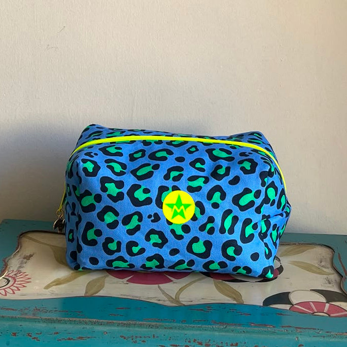 Neceser mini print azul